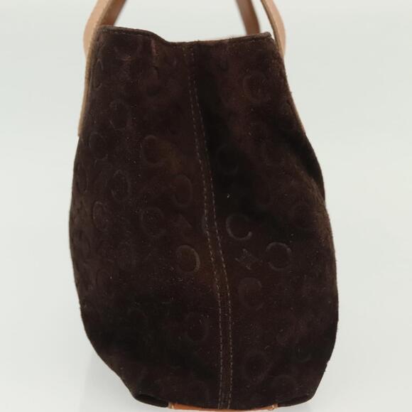 CELINE C Macadam Canvas Hand Bag Brown Gold - Picture 5 of 13